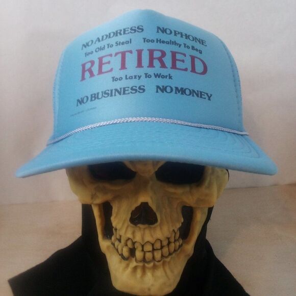 Vintage RETIRED  No Business No Money Rope Snap Back Trucker Hat - Picture 1 of 8